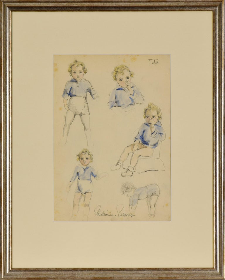 Études sur Titu by Paulémile Pissarro, 1938 For Sale 1