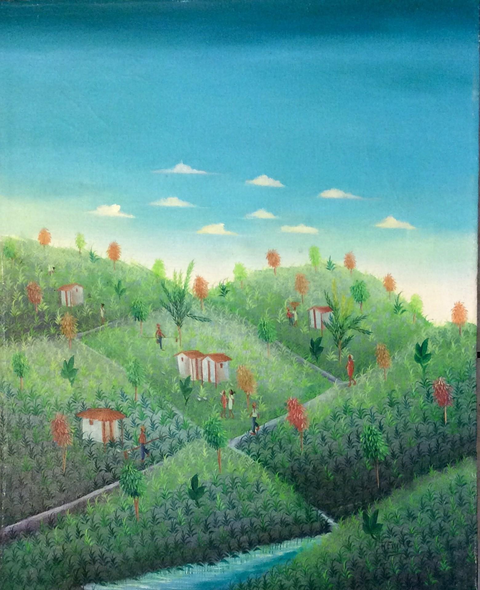 Village in the Mountains#4-2-95 – Art von Fritz Emile