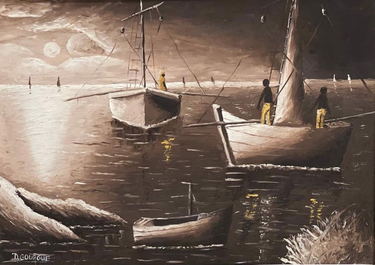 Decourcelle Gourgue Sailors at Night 1MFN For Sale at 1stDibs