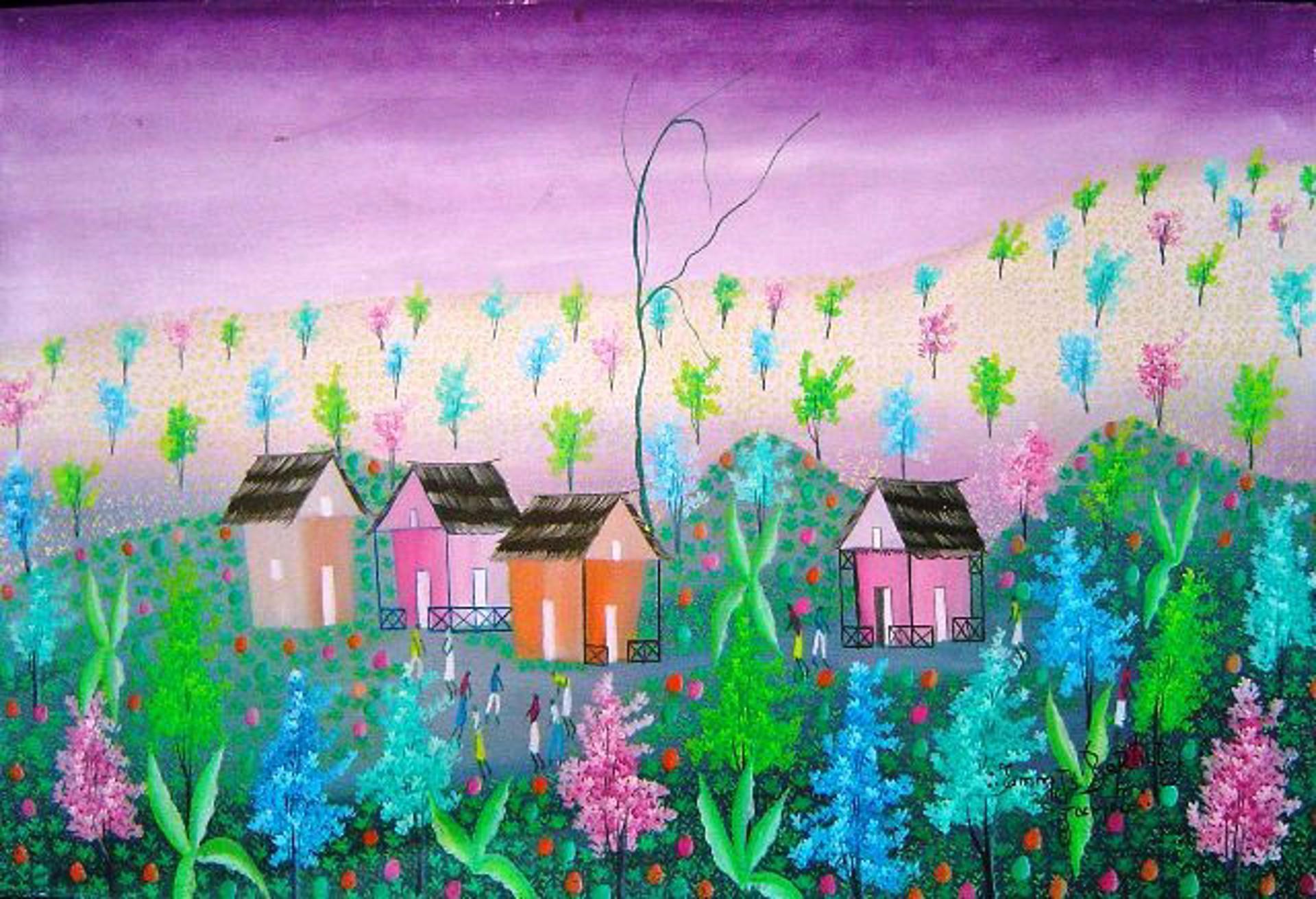 Village #1-2-95MFN - Painting by Jean Emmanuel Jn-Baptiste