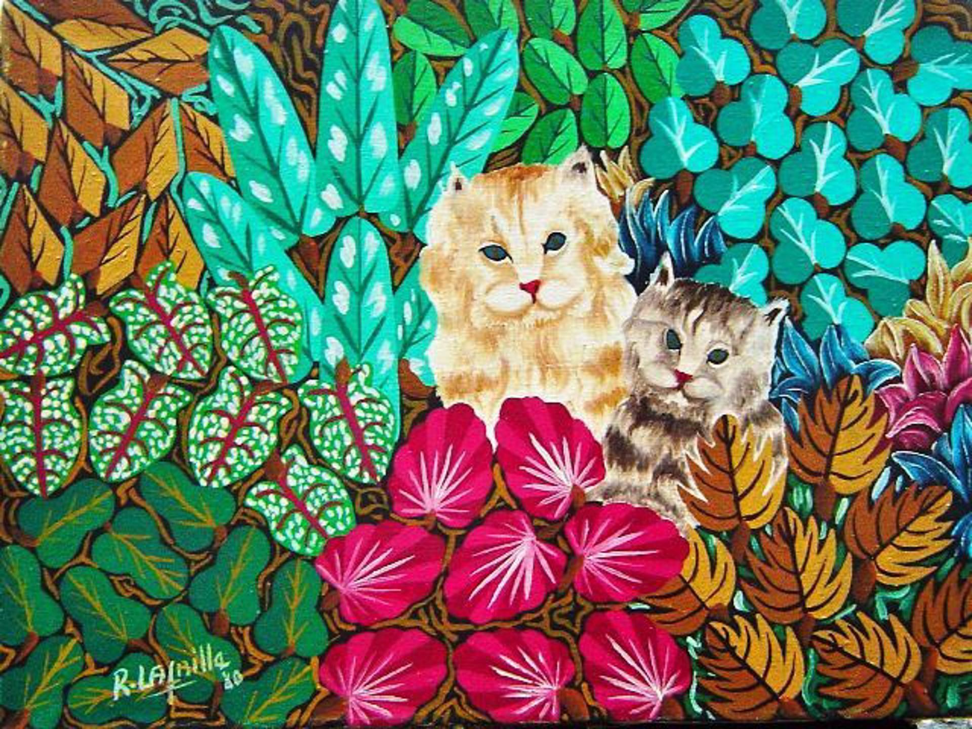 Cat & Kitten #3-2-95MFN - Art by Raymond Lafaille