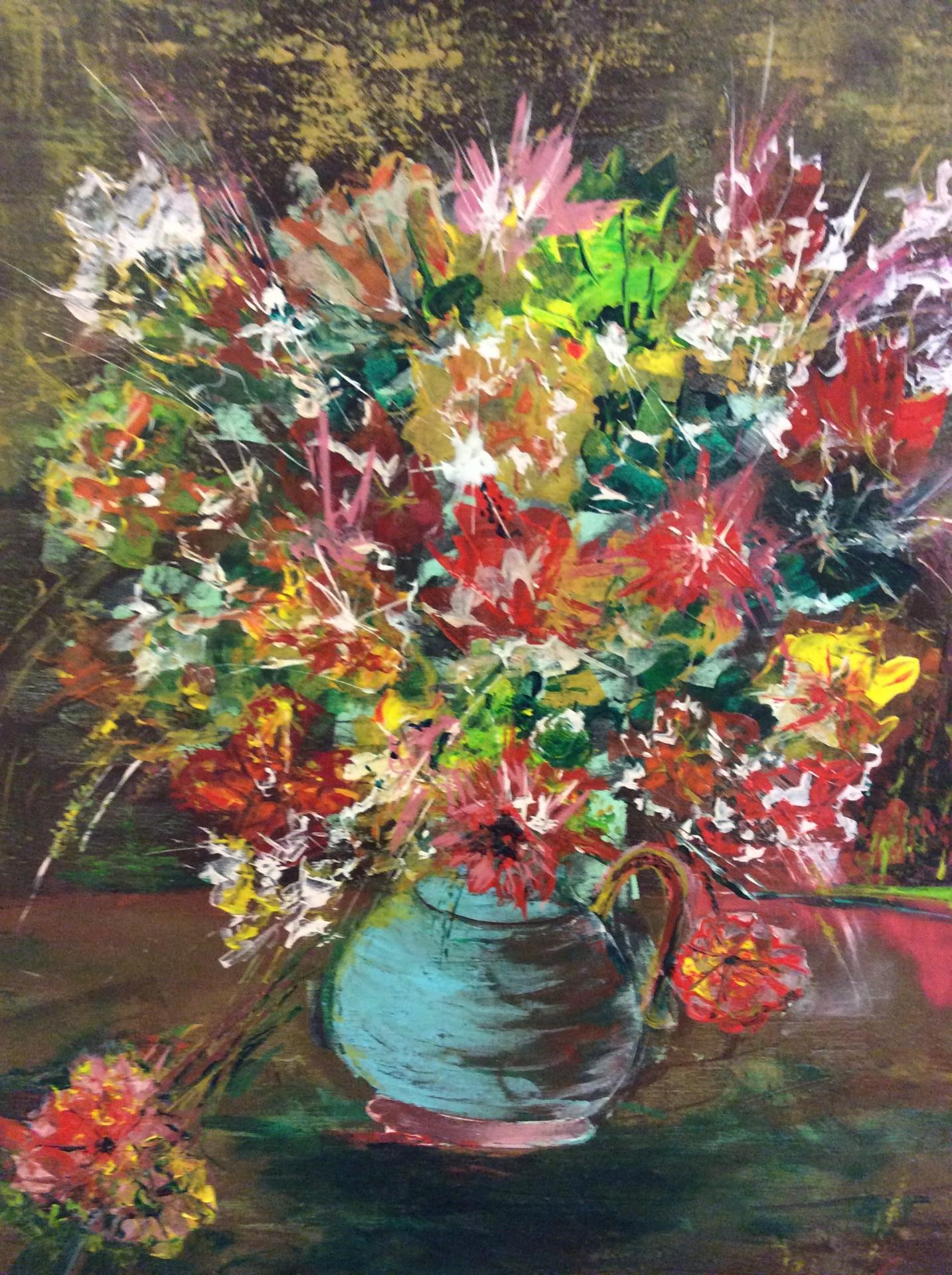 Vase of Flowers #10-3-96MFN - Art by Johnny Valbrun II
