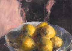 Lemons in Blue Bowl