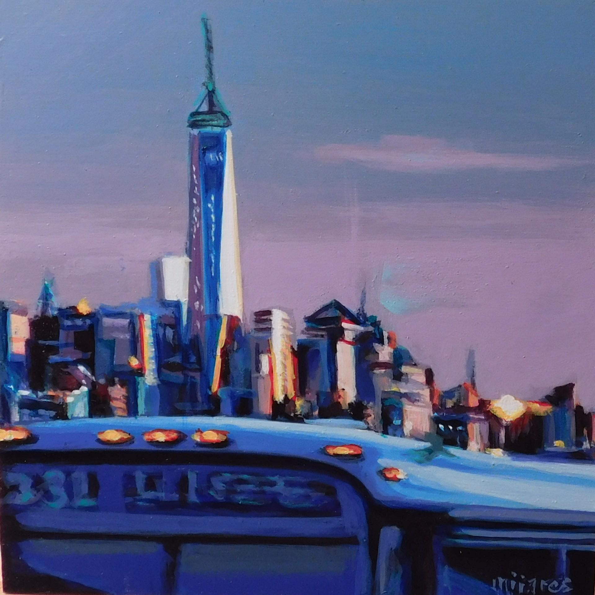 Freedom Tower (Blue) - Art by Maria Mijares