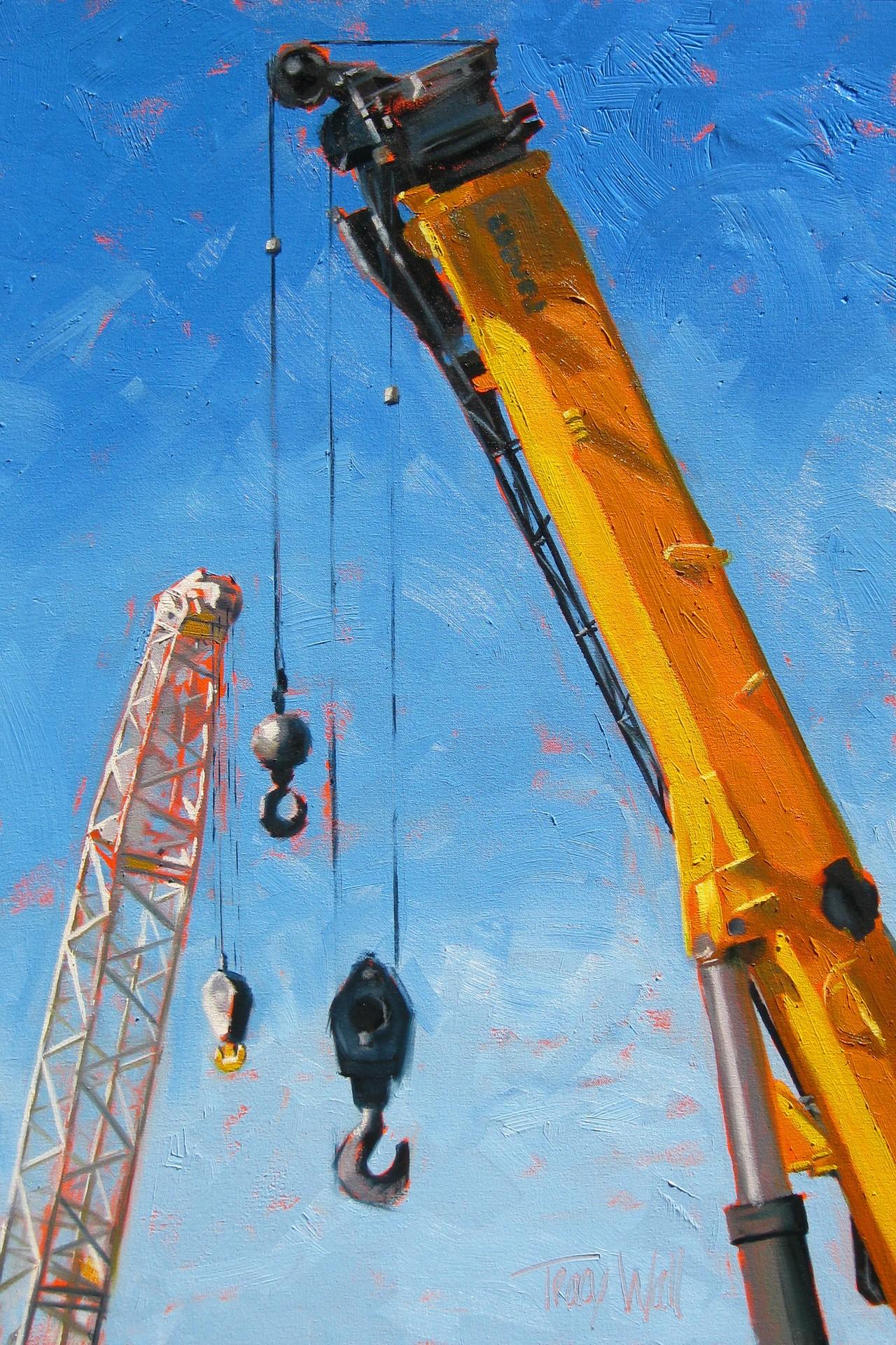 Crane Conversation - Art by Tracy Wall