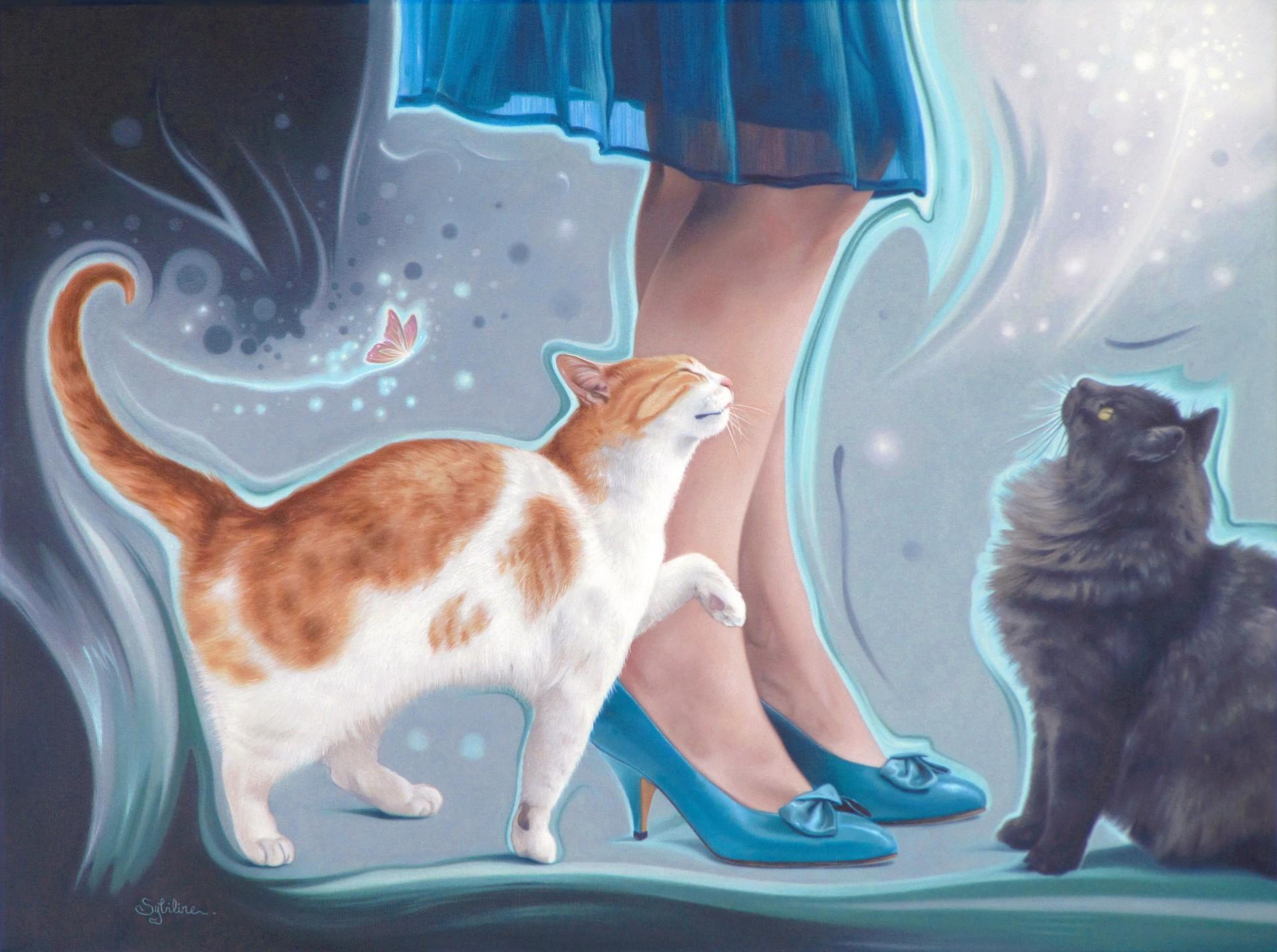 Chaussures bleues irrésistibles - Art de Sybiline
