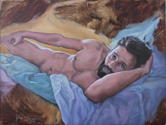 "John's Jackson" (2015) di John Tarantola, ritratto di nudo dipinto ad olio