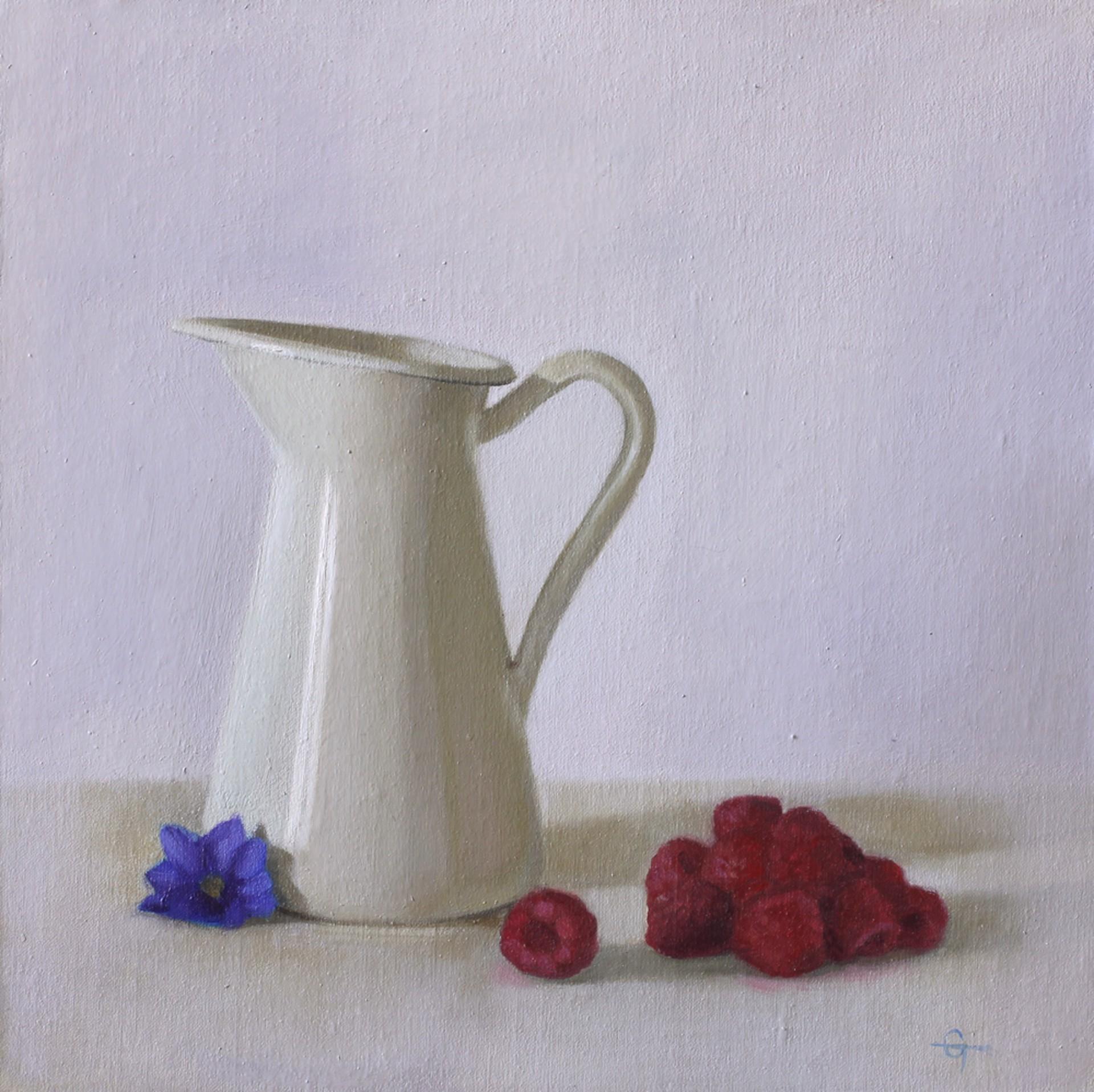 Raspberries and Cream - Art by Cecilia Thorell