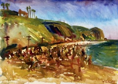 Zuma Beach, Malibu, Painting, Watercolor on Paper