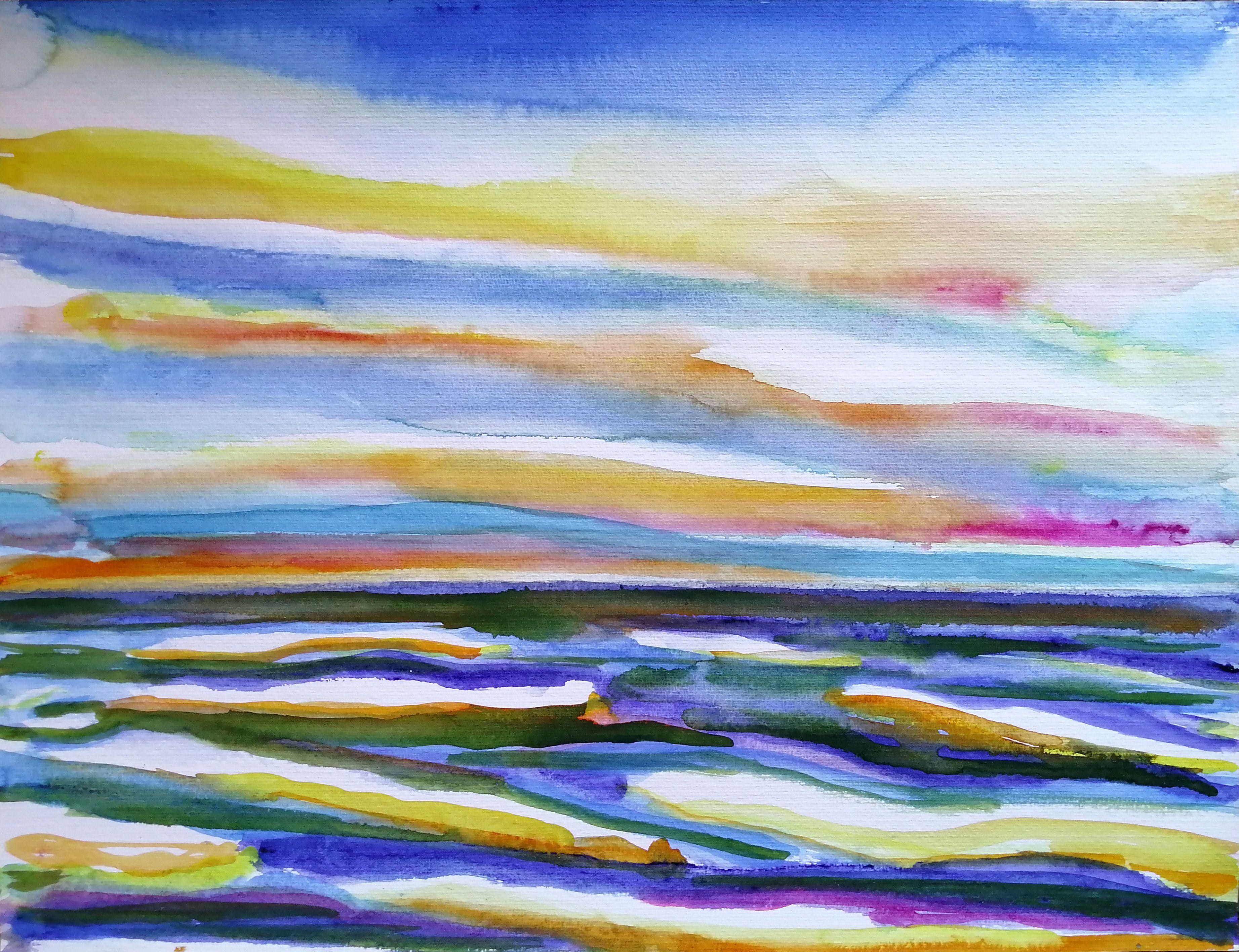 The Spirit of the Baltic Sea 2, Painting, Watercolor on Watercolor Paper - Art by Marko Fenske