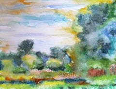 The Power of Nature in Klopotowo, Painting, Watercolor on Watercolor Paper
