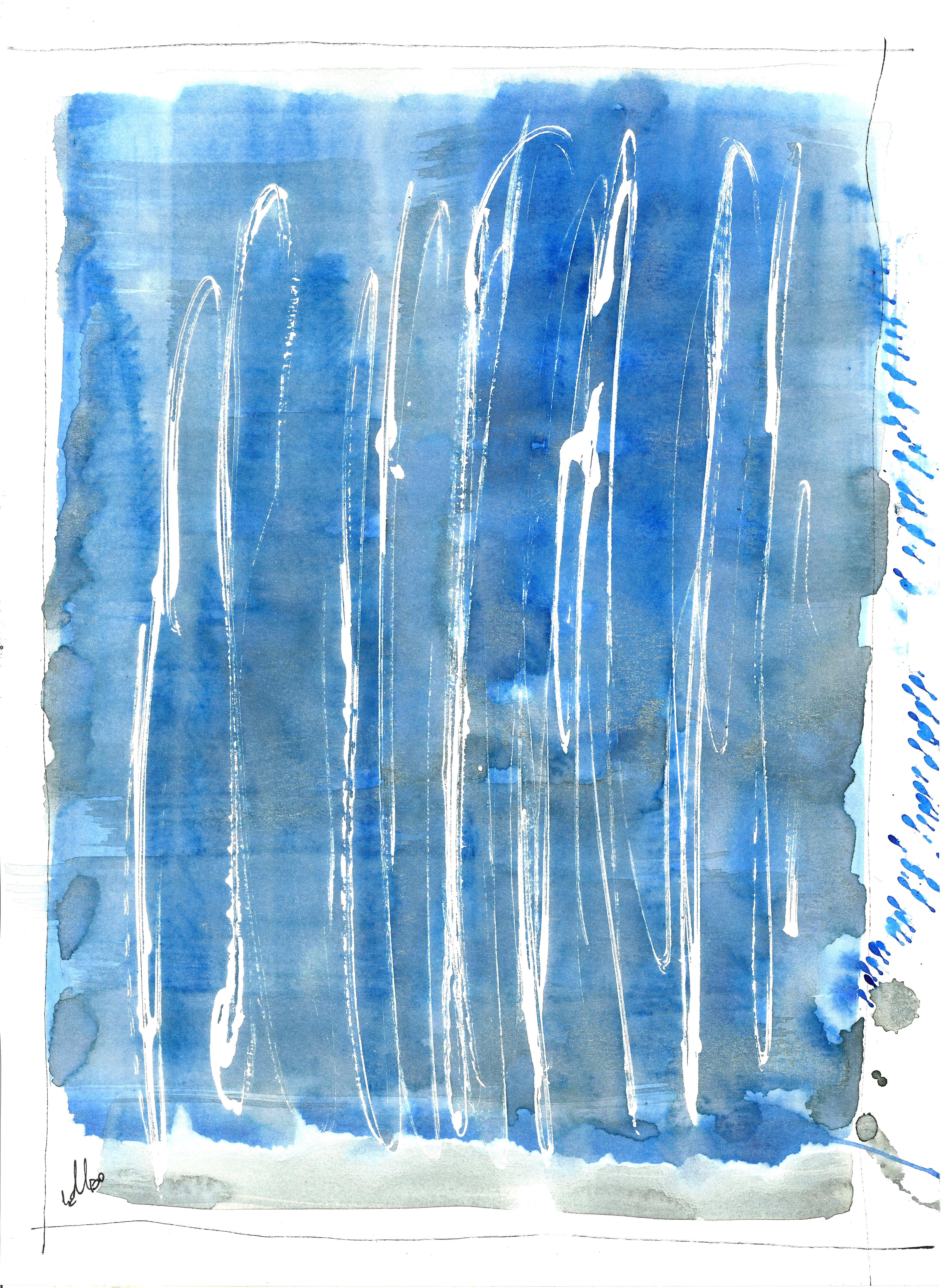 Auf und Ab Blues – Mixed Media Art von Mark Lembo