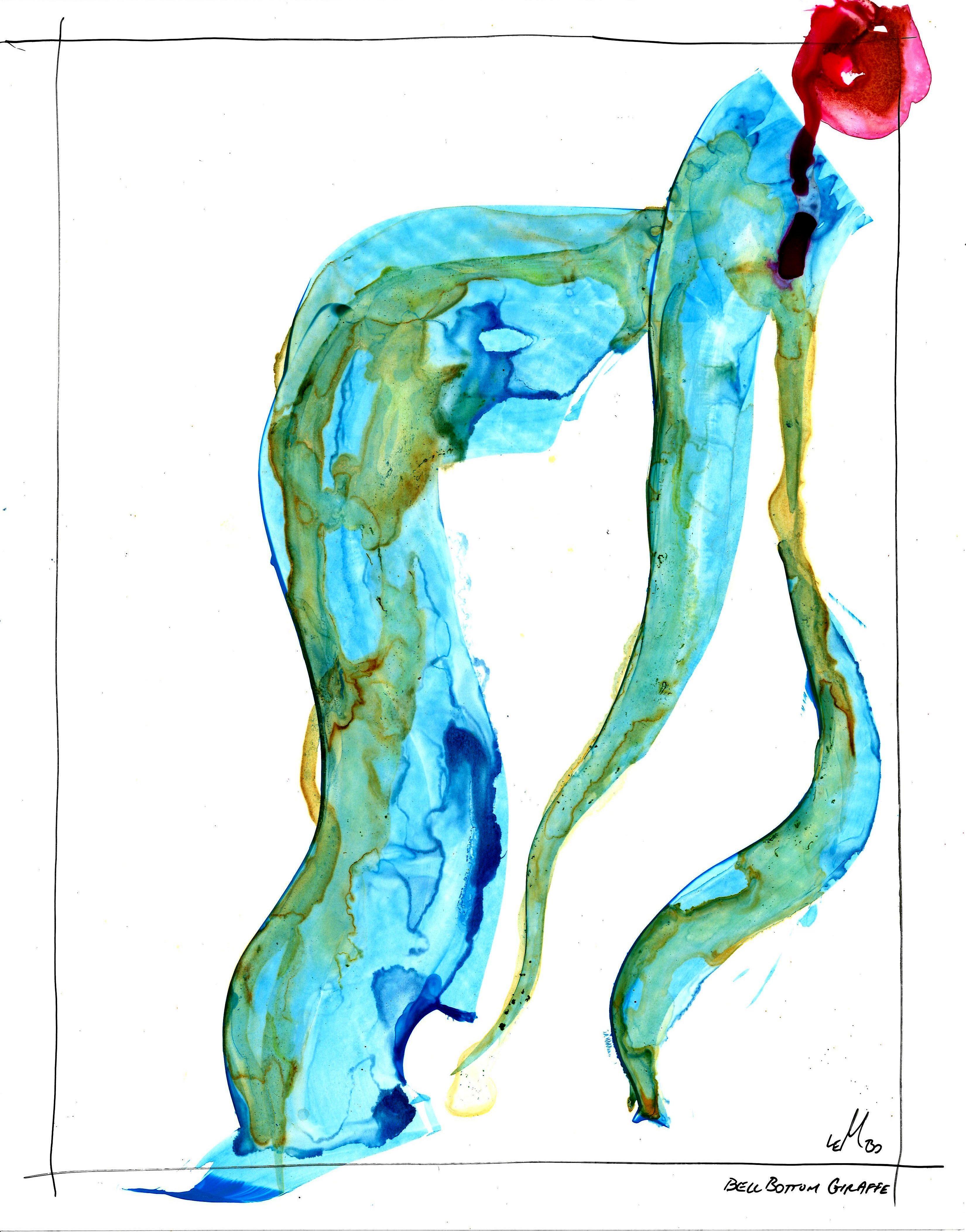 Mark Lembo Abstract Drawing - Bell Bottom Giraffe