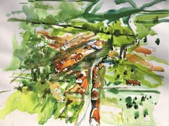 Swiss Village, Painting, Watercolor on Watercolor Paper