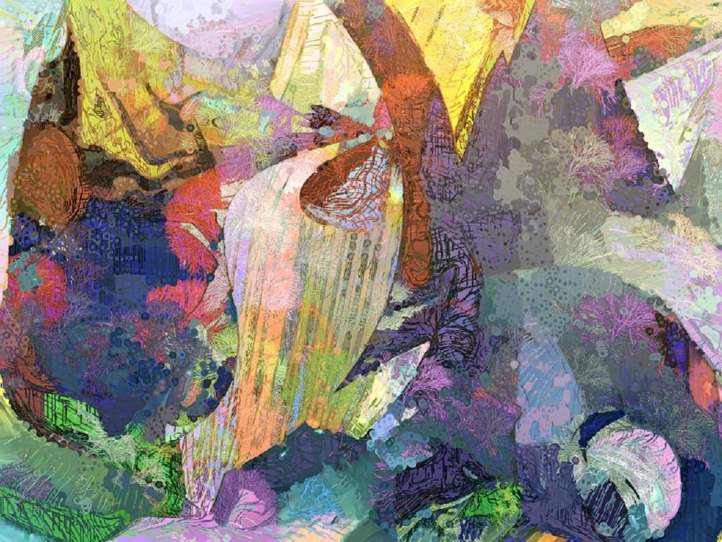 Teri Brudnak Abstract Drawing - Shady Grove