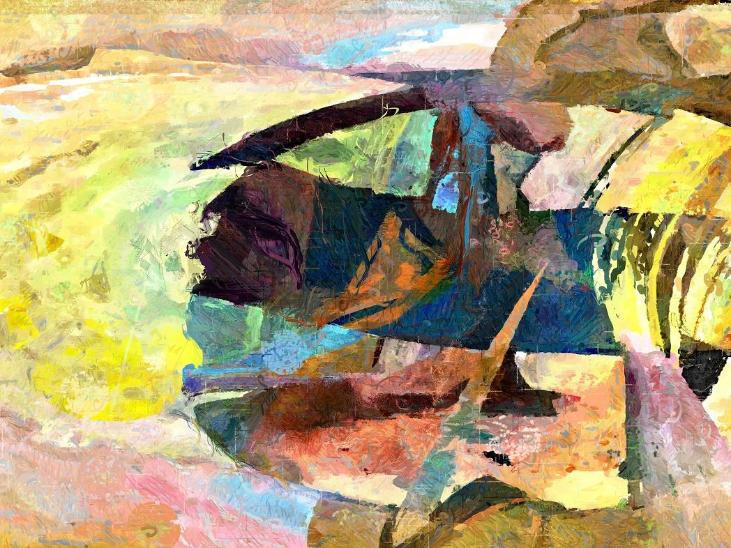 Across The View, Abstract Digital Manipulation Print on Paper, 2021