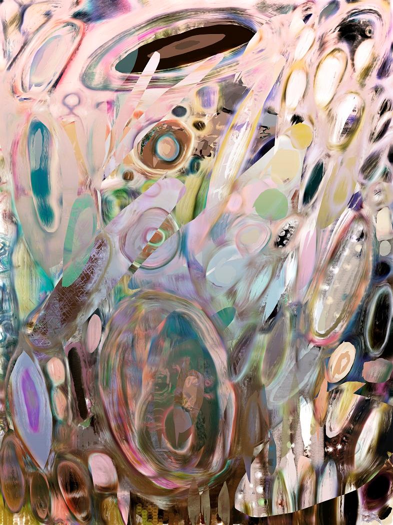 Teri Brudnak Abstract Drawing – Opal-Magie