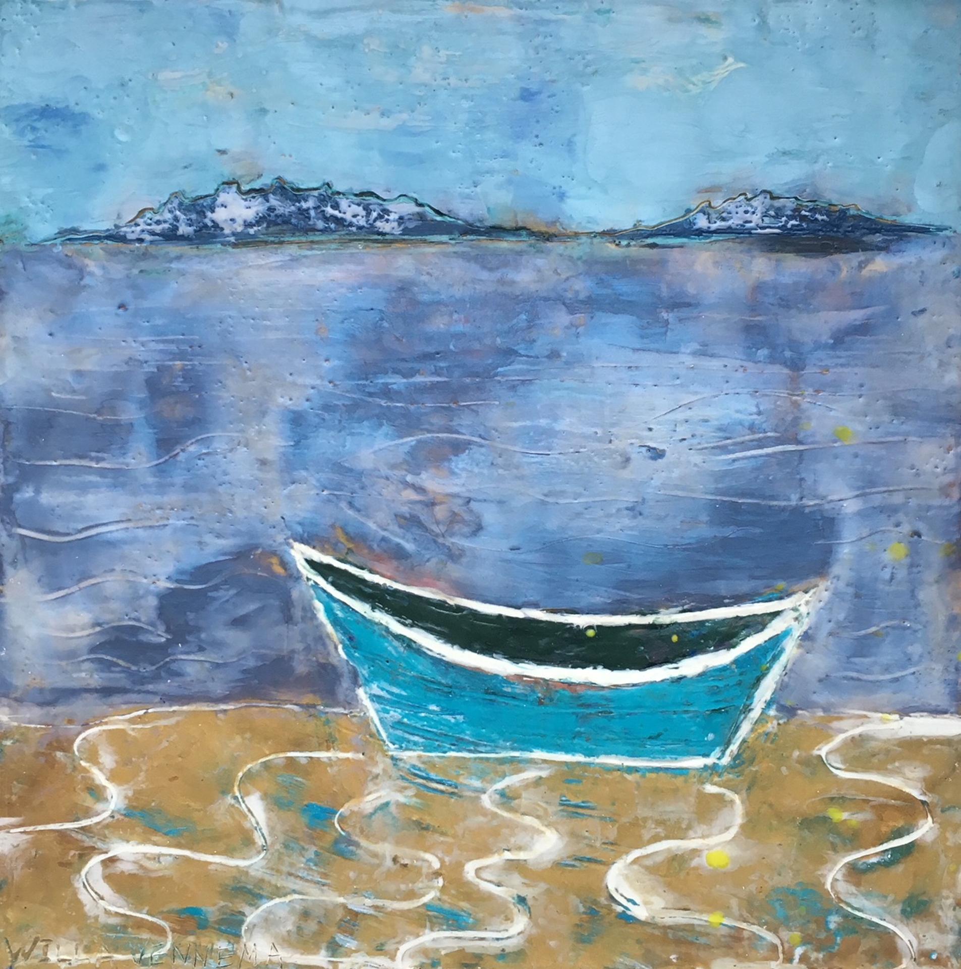 Boat Series: Turquoise Dory - Art by Willa Vennema