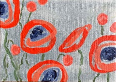 Red Poppies on Grey II