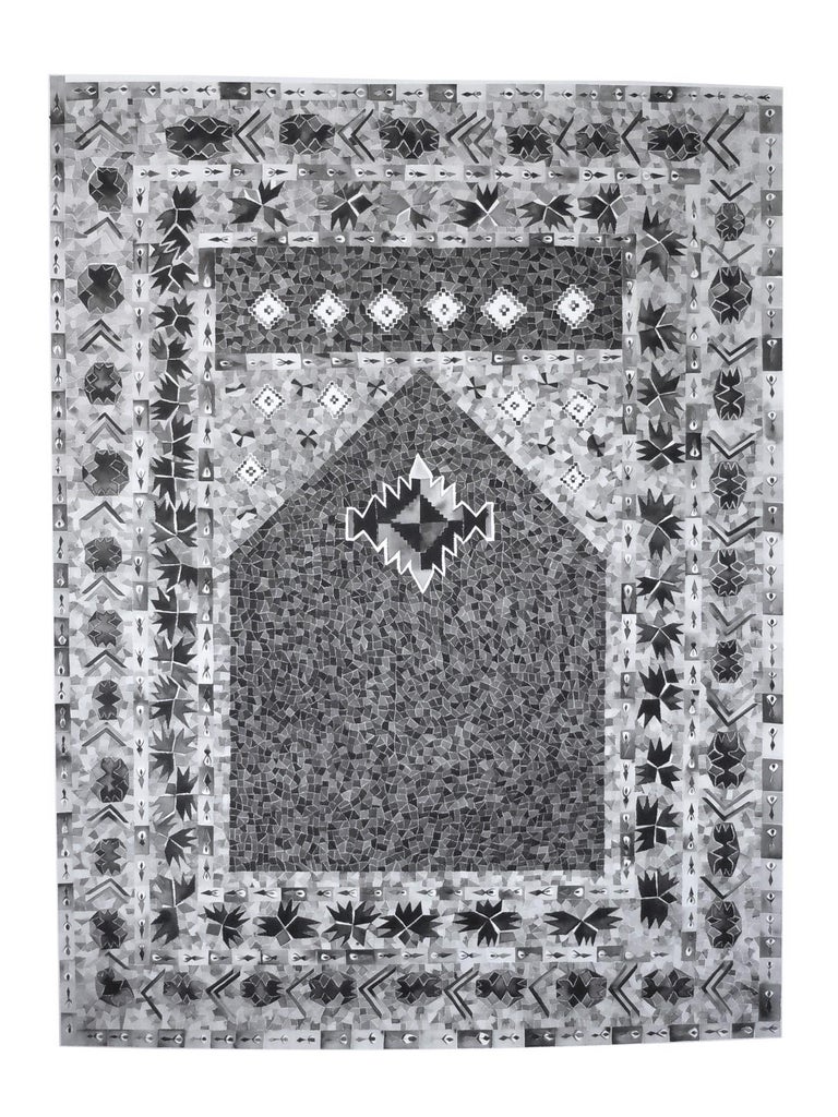 Missy Dunaway Grey Prayer Rug For Sale at 1stDibs