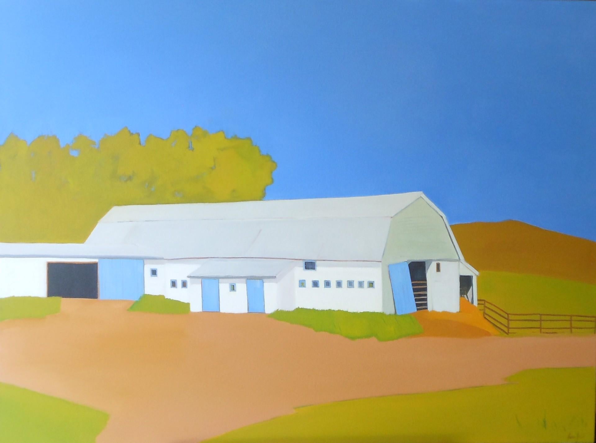 Hay Barn Waiting - Art by Jean Jack