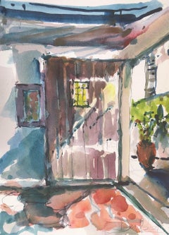 Rustic Doorway Firenze, Painting, Watercolor on Watercolor Paper