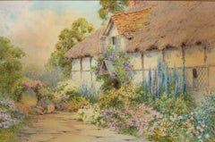 Vintage John Abernethy Lynas Gray (1869-1937) - Early 20thC Watercolour, Cottage Garden