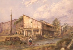 Mid 19th Century Watercolour - Collecting Water