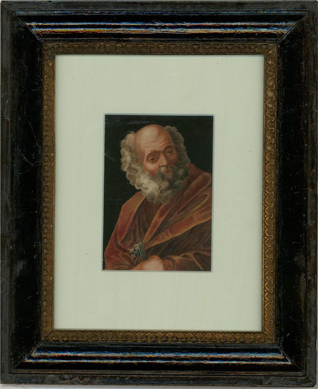 Unknown Portrait - Early 19th Century Watercolour - St Peter