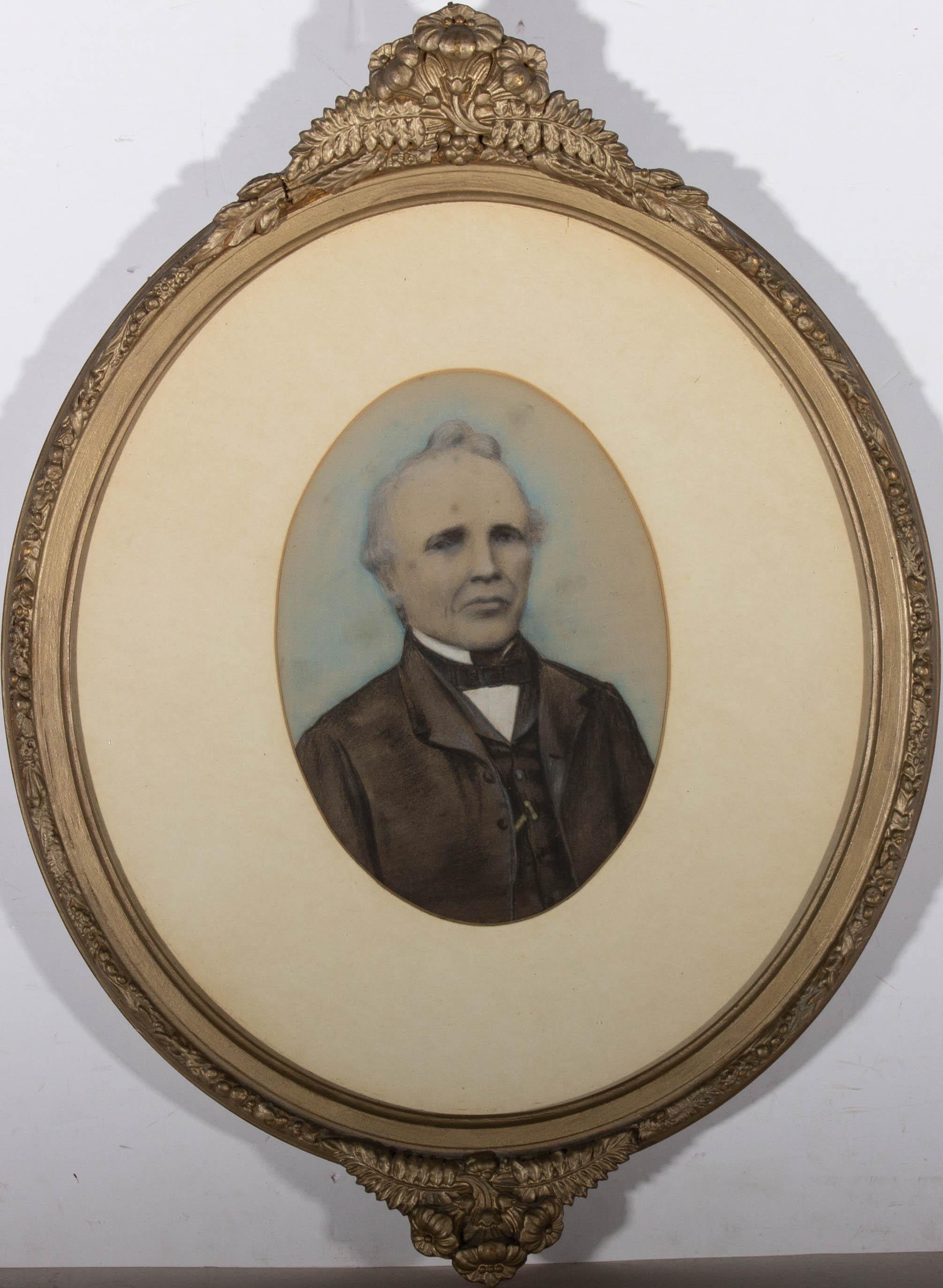 Unknown Portrait - Late 19th Century Pastel - Gentleman