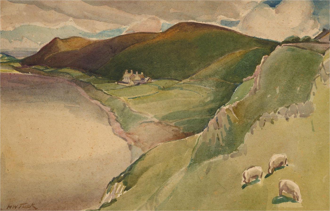 Horace Tuck (1876-1951) - Early 20th Century Watercolour, Welsh Landscape 1