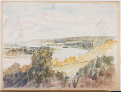 Lord Paul Ayshford Methuen RA 1886â€“1974 - 1949 Watercolour, The Winding Seine