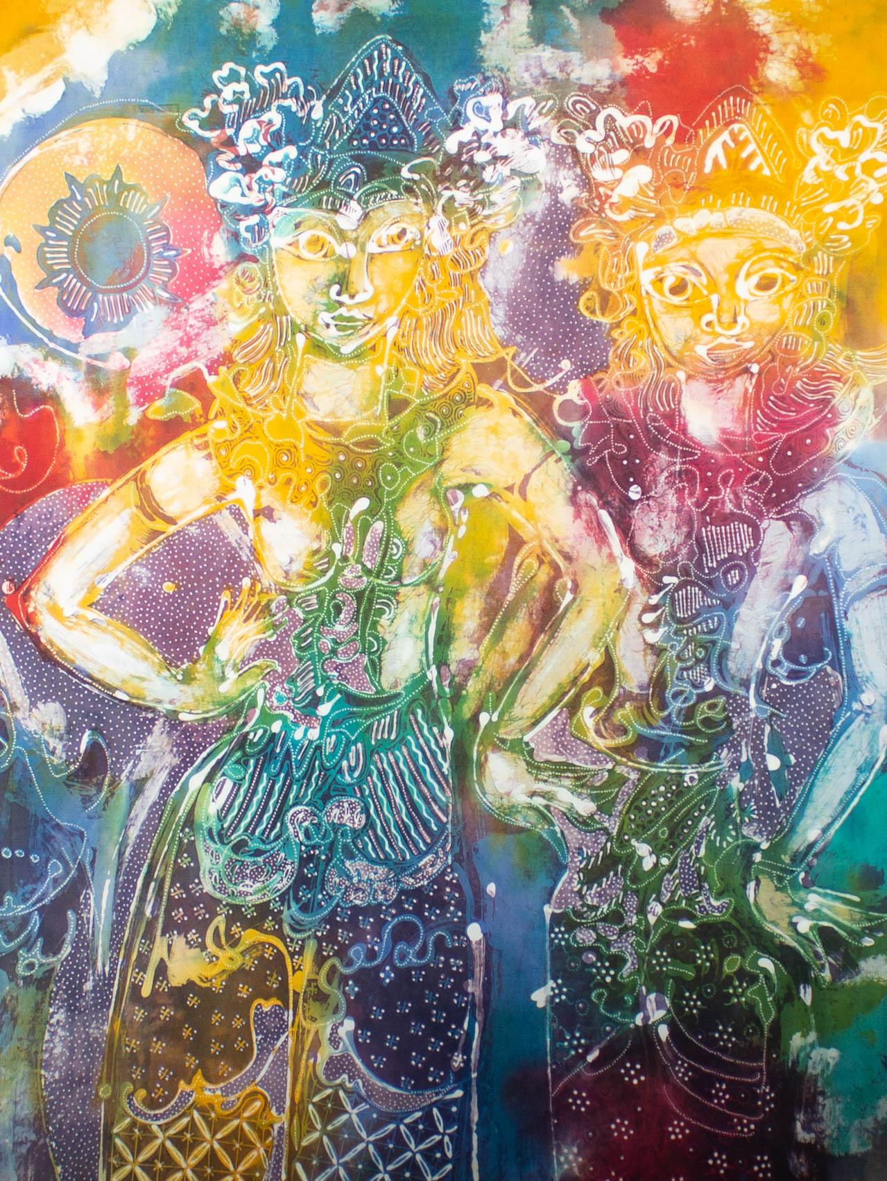 20th Century Batik - Rainbow Deities - Art by Unknown