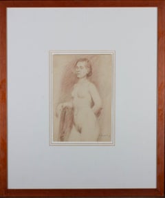 Russian School 19th Century Pastel - Standing Nude