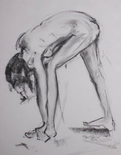 2003 Charcoal Drawing - Nude Study