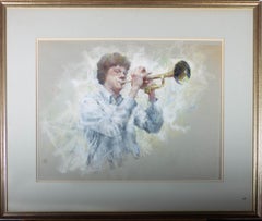 Dennis Frost - 1980 Pastel, Young Trumpeter