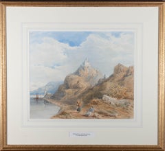 Frederick George Reynolds Snr. (1828-1921) - Watercolour, Braubach on the Rhine