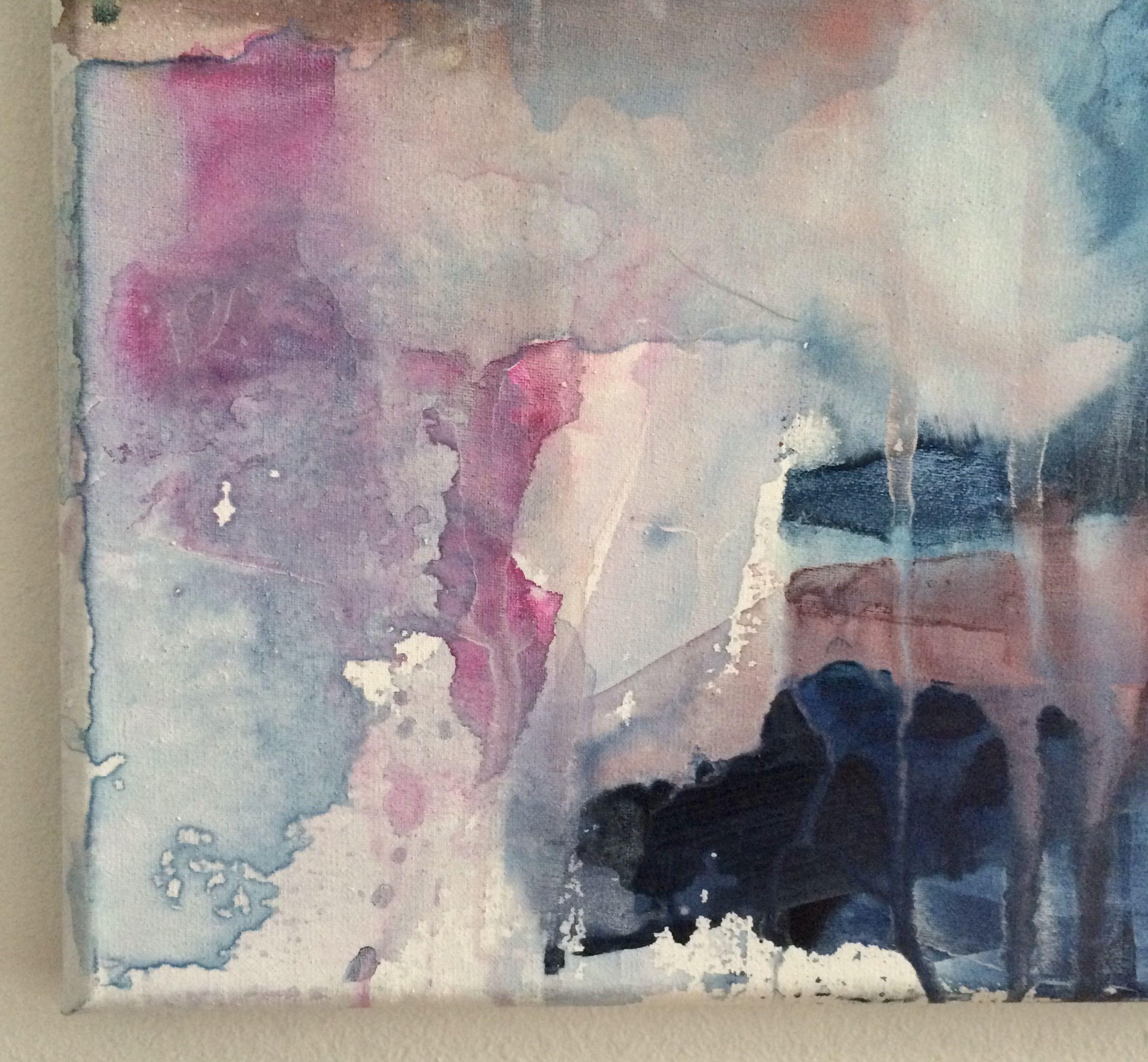 Contare le onde, Pittura, Acquerello su tela in vendita 2