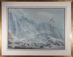 Berrisford Hill (b.1930) - 20th Century Watercolour, Buzzard in a Blizzard