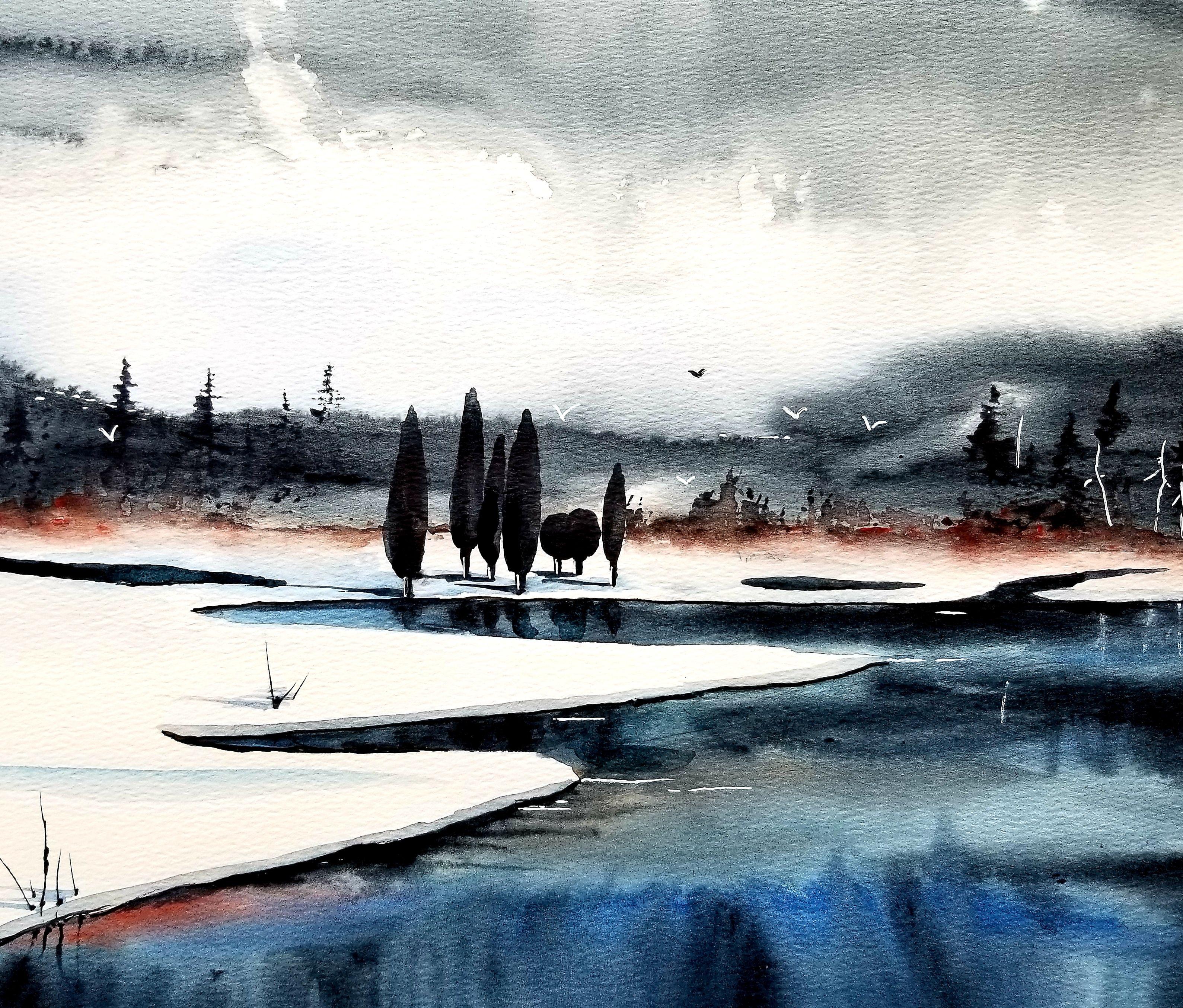 Dream World, Painting, Watercolor on Watercolor Paper