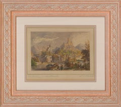 James Clarke Hook RA (1819-1907) - Watercolour, Beilstein on the Moselle