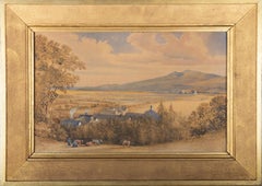 Mid 19th Century Watercolour - Hamlet in the Valley