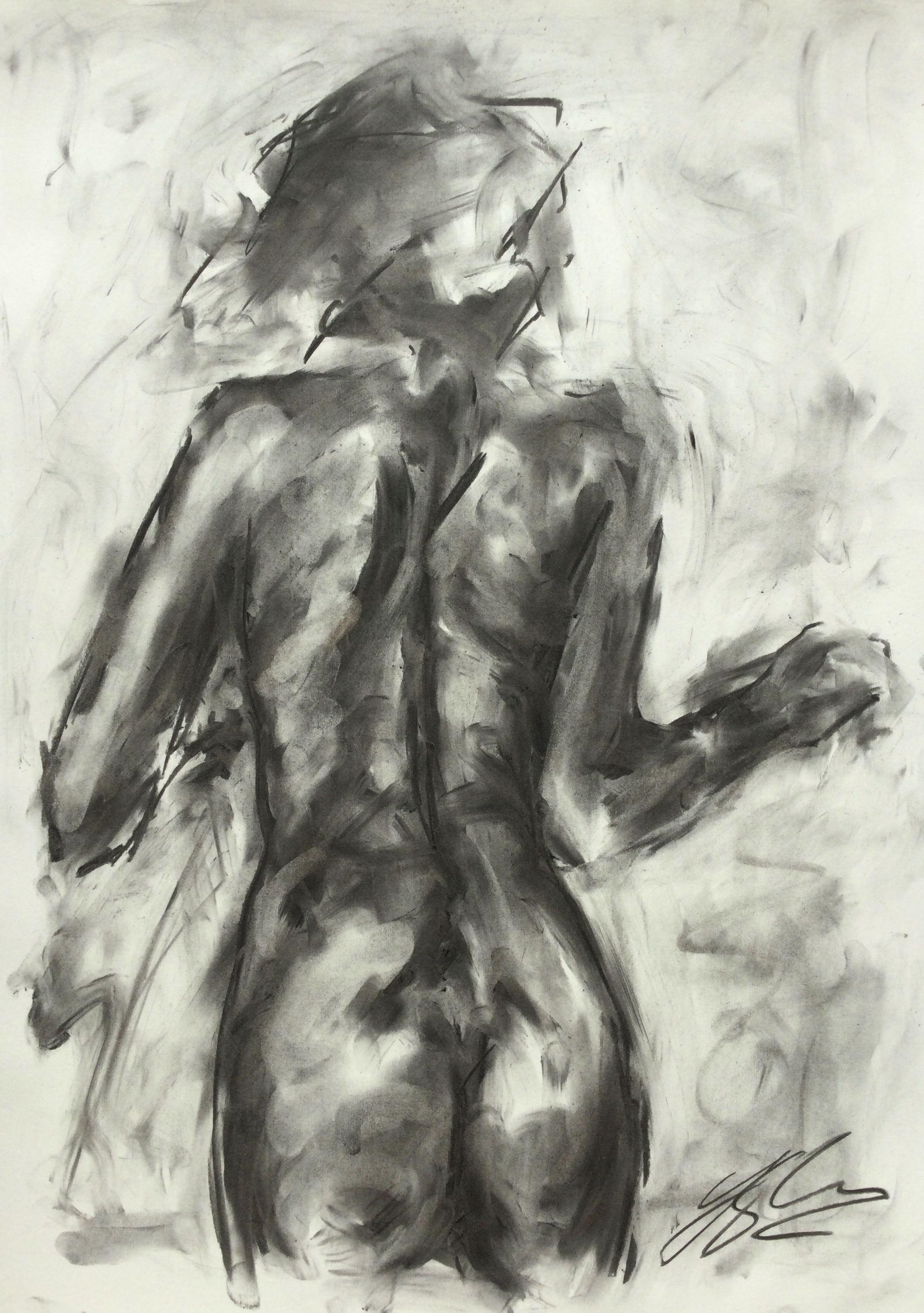 Subtle, Drawing, Charcoal on Paper - Art by James Shipton