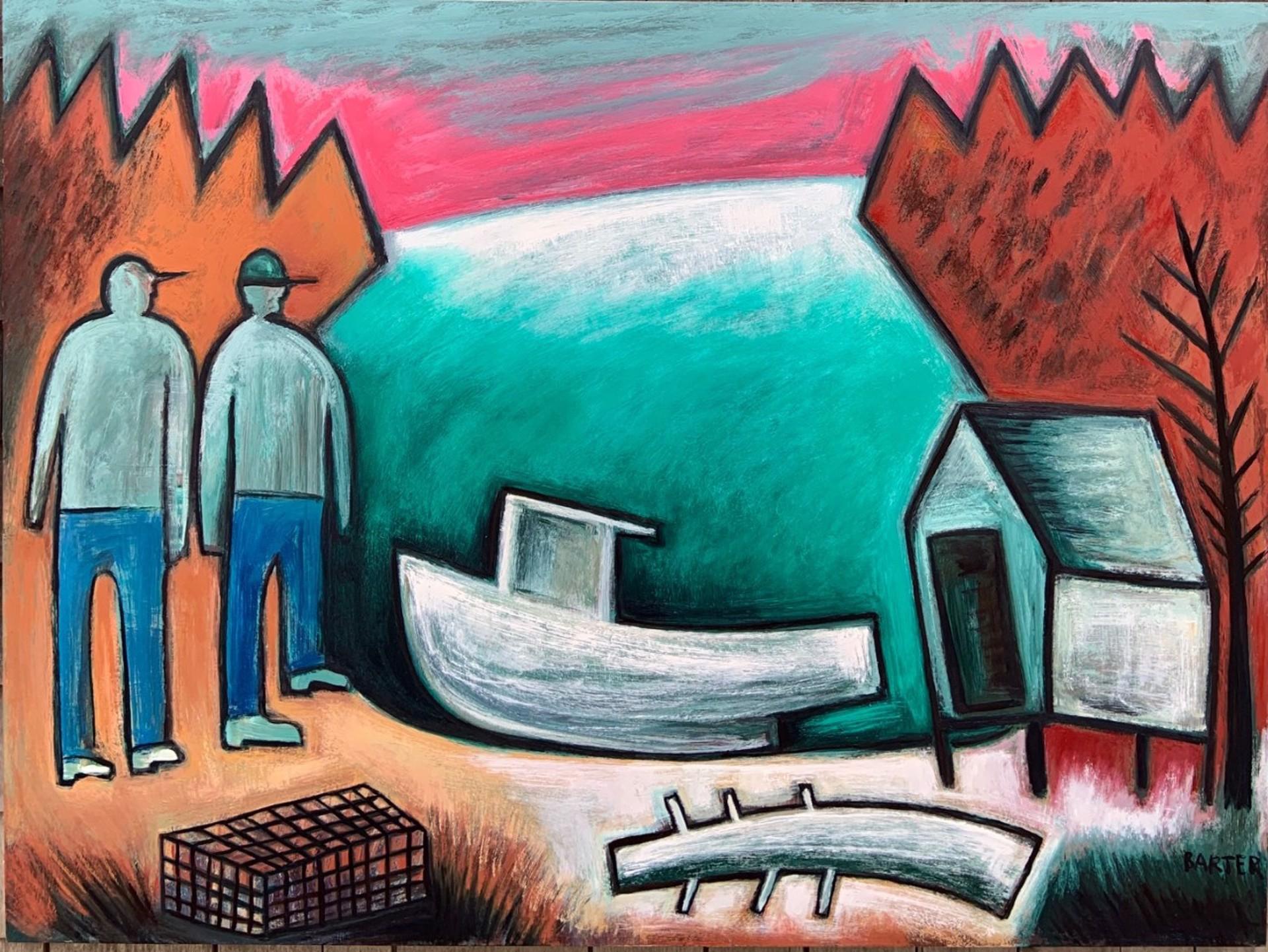 Decourcelle Gourgue Sailors at Night 1MFN For Sale at 1stDibs