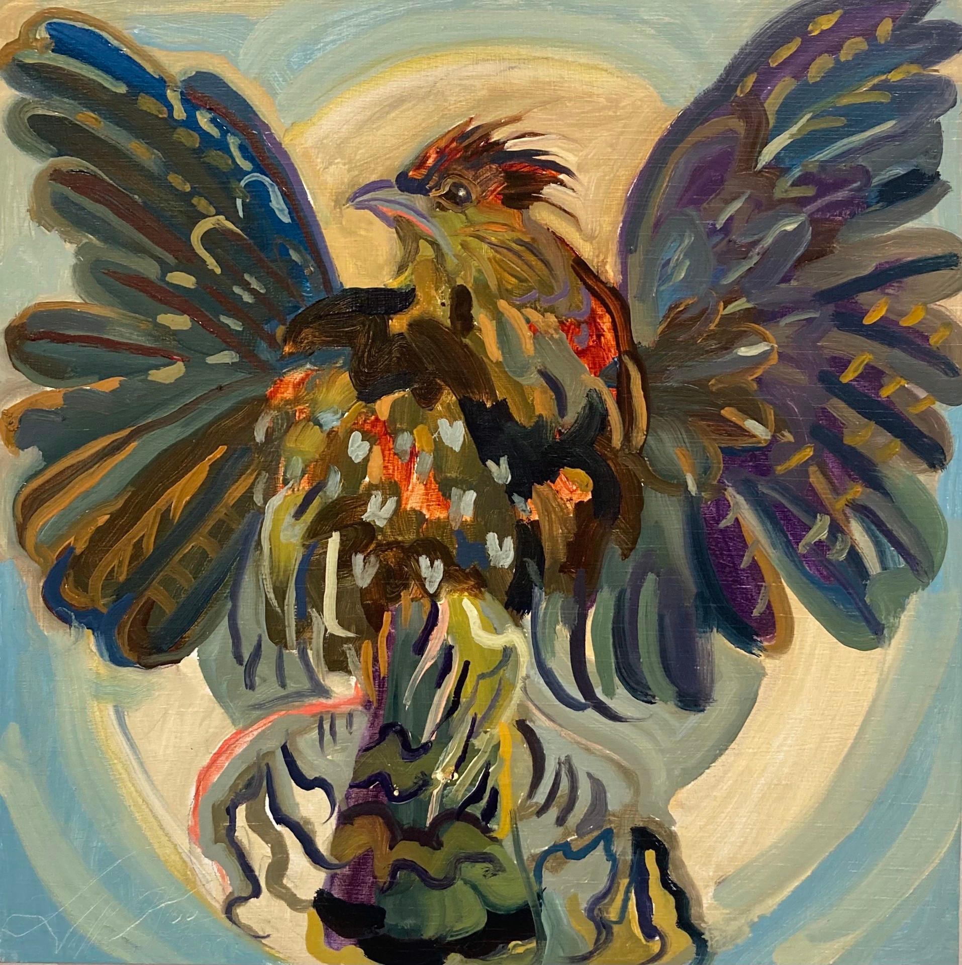 Ruffed Grouse Full Moon - Art by Jill Hoy