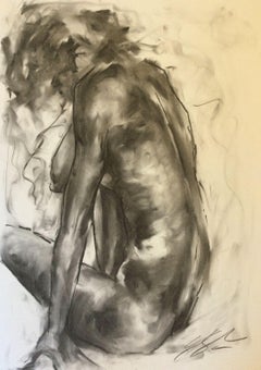 Sunday Vibes, Drawing, Charcoal on Paper