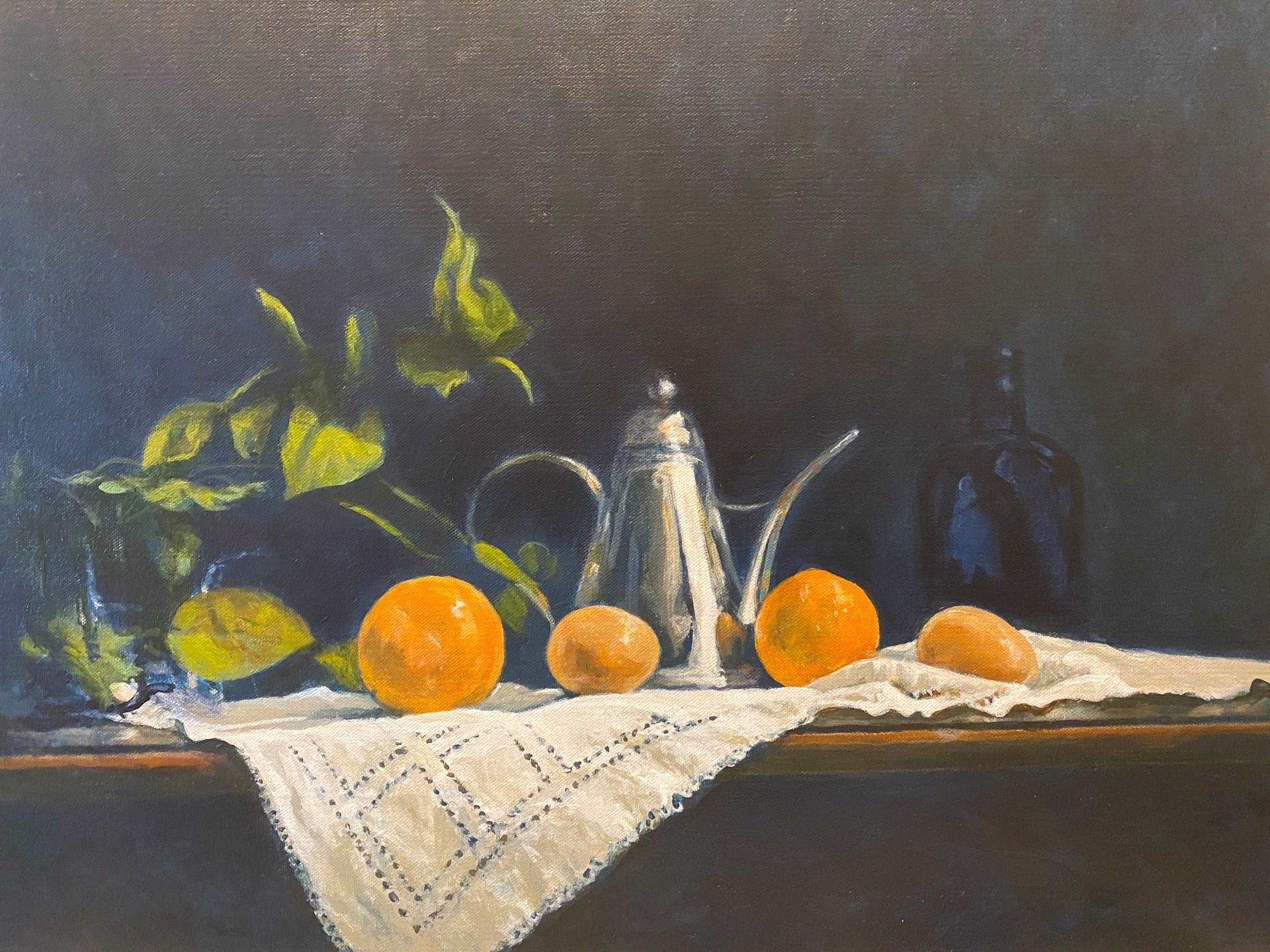 Still Life with Oranges  - Art by Douglas H. Caves Sr.