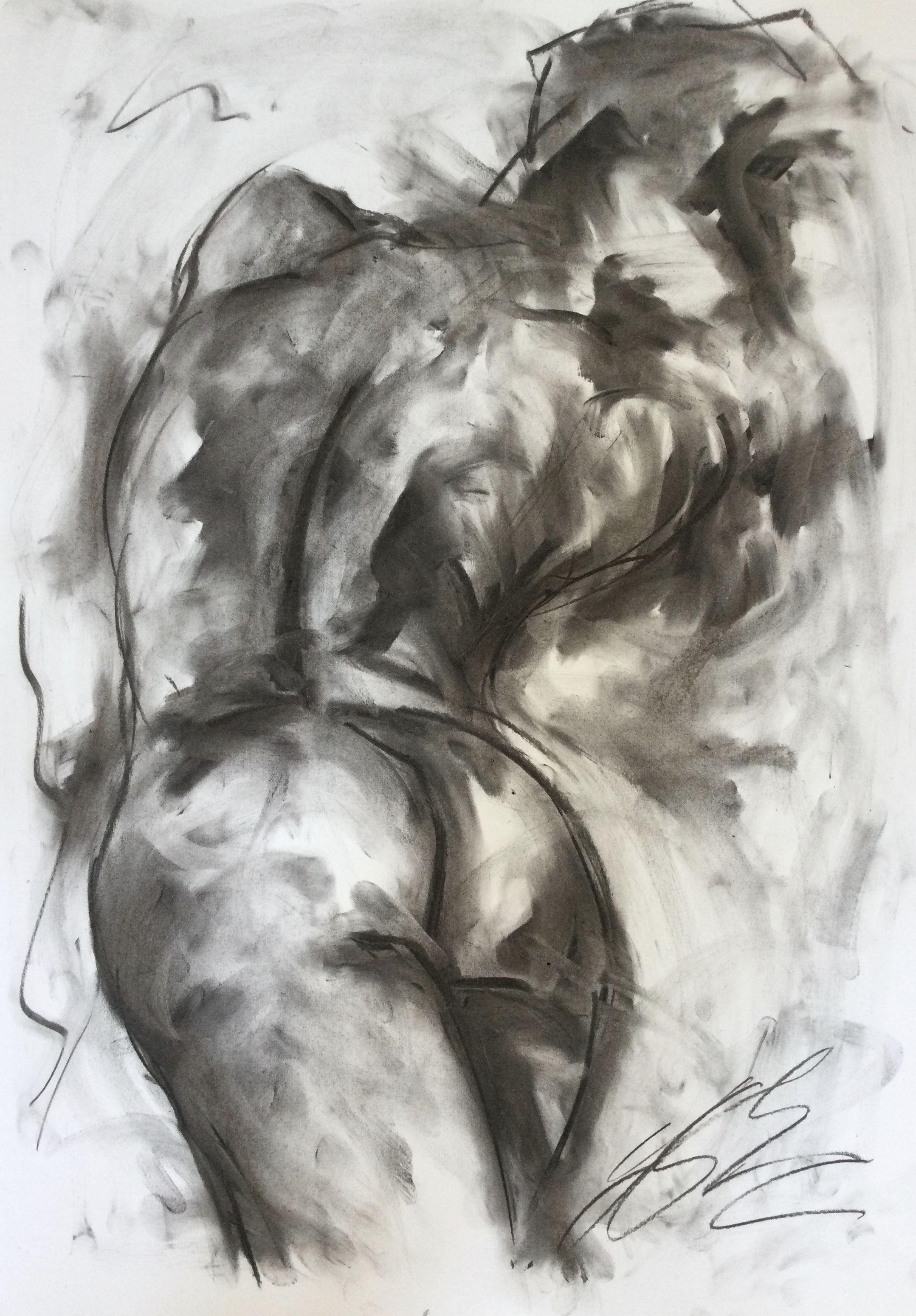 Definition, Drawing, Charcoal on Paper - Art by James Shipton