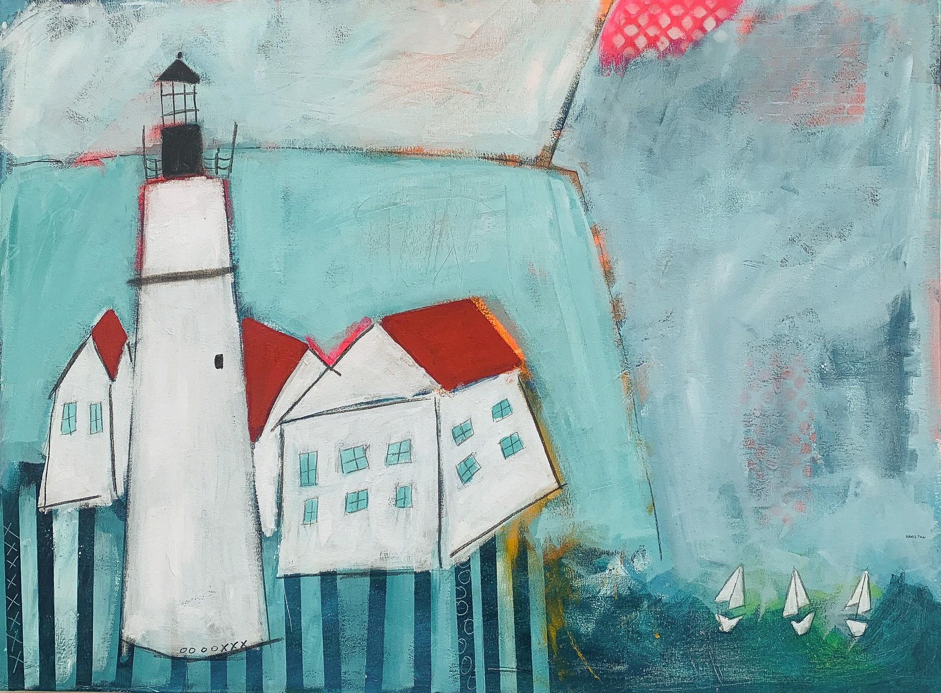 A Beautiful Day at Portland Head Light - Art by Rick Hamilton