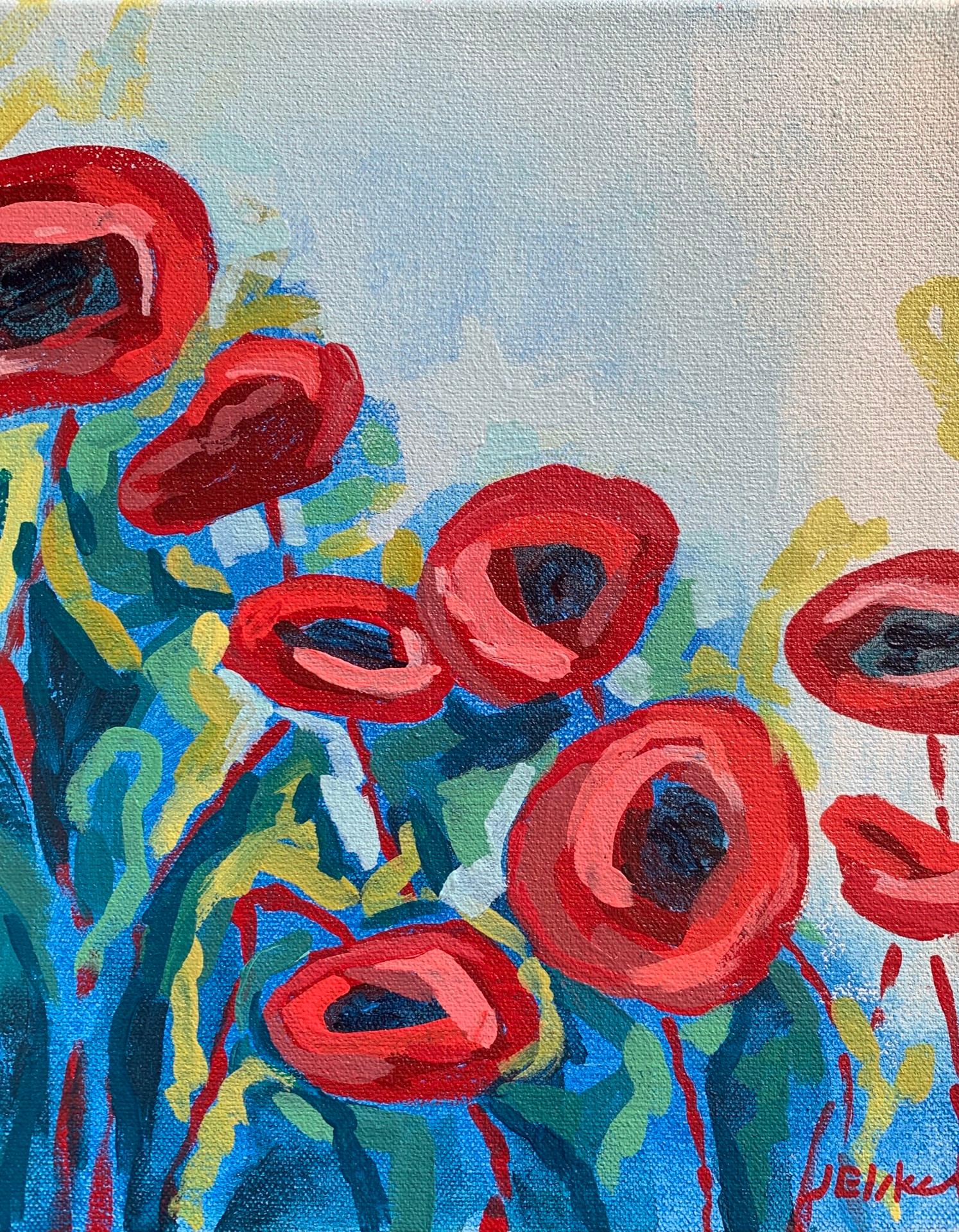 Red Poppies - Art by Julia Blake